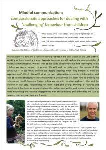 Challenging Behaviour from Children Course March 2015